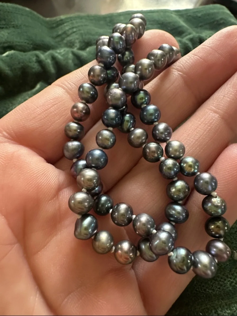 925 Chrome Pearls Necklace